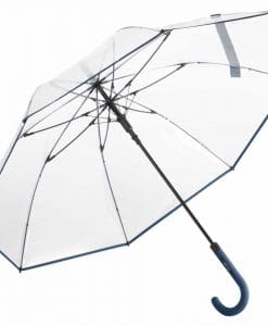 gennemsigtig marineblå paraply